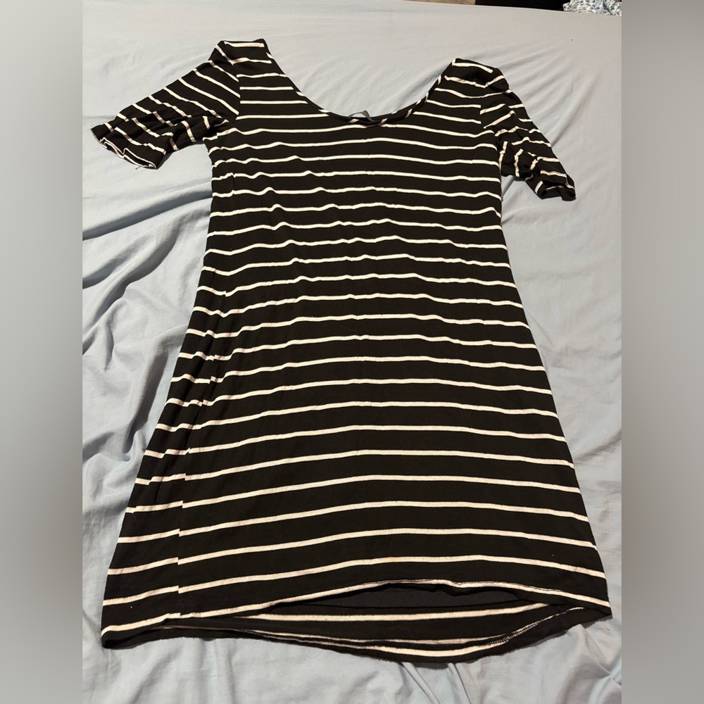 Smart Set Black and White Striped Mini Dress size xl - Picture 4 of 4